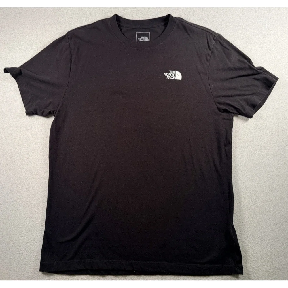 The North Face Men's Short-Sleeve Black Logo Graphic Tee size LARGE